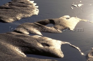 Texture of wet sand