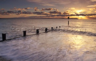 Mudeford at dusk, Dorset, UK