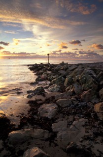 Shoreline at Mudeford, Dorset, UK