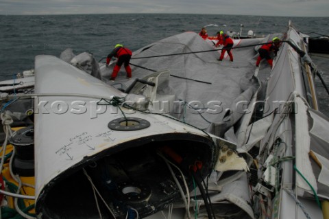 Injured feet of a crew bandaged by the onboard doctor Anders has severe allergic reaction to his boo