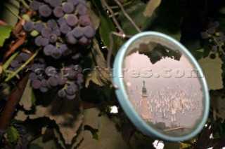 Barcolana 2003, Trieste. Reflection of fleet in mirror.