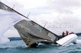 Admirals Cup 2003/Wild Oats Broaching. Admirals Cup 2003, Cowes, Isle of Wight