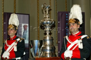 Geneve to Valencia  26 November 2003. Transfer the Cup to Valencia. The Cup. Americas Cup 2007 Valencia Announcement