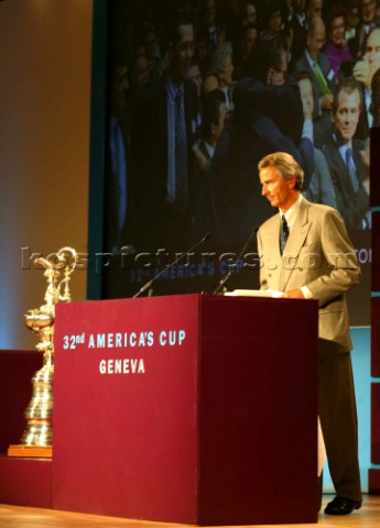 Geneve Suisse 26 November 2003 Announcement Day of the host city of the 32nd Americas Cup in to Pres