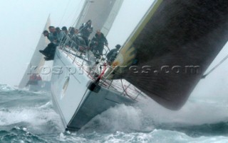 Sydney - Australia  Rolex Sydney Hobart Race 2002. 26 12 2002 The Maxi Yacht Alfa Romeo and Canon at the start of the 58th Rolex Sydney Hobart Race .