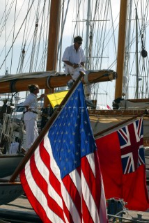 Cannes, France 24 September 2003. Regate Royales  - Prada Trophy 2003. Second Day of racing . the Cannes dockside. Photo:Guido Cantini/