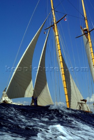 Cannes France 25 September 2003 Prada Challenge for Classic Yachts  Regates Royales 2003 Third day  