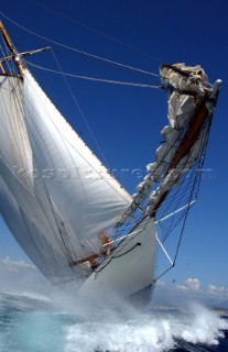 Cannes, France 25 September 2003. Prada Challenge for Classic Yachts - Regates Royales 2003. Eleonora.