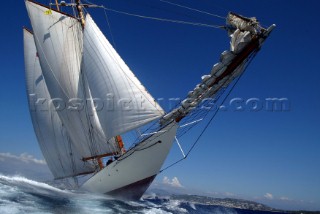 Cannes, France 25 September 2003. Prada Challenge for Classic Yachts - Regates Royales 2003. Eleonora.