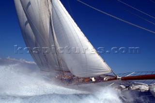 Cannes, France 25 September 2003. Prada Challenge for Classic Yachts - Regates Royales 2003. Eleonora.