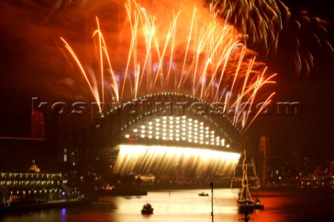 Sydney Australia 31122003 Sydney Harbour Bridge New Year Eve