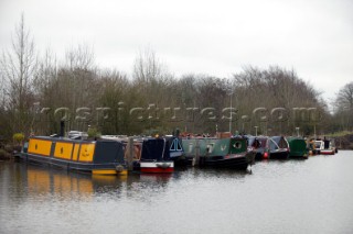 English Canal Boats Kennet and Avon Canals 2003.   Canal boats on English Kennet and Avon Canals.