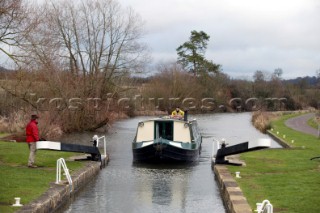 English Canal Boats Kennet and Avon Canals 2003.   Canal boats on English Kennet and Avon Canals.