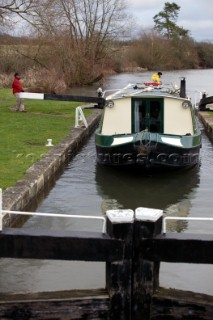 English Canal Boats Kennet and Avon Canals 2003.   Canal boats on English Kennet and Avon Canals.