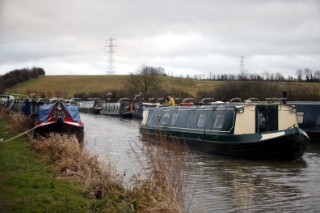 English Canal Boats Kennet and Avon Canals 2003.   Canal boats on English Kennet and Avon Canals.