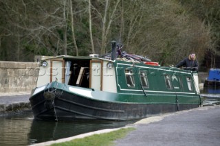 English Canal Boats Kennet and Avon Canals 2003.   Canal boats on English Kennet and Avon Canals.