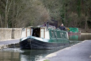 English Canal Boats Kennet and Avon Canals 2003.   Canal boats on English Kennet and Avon Canals.