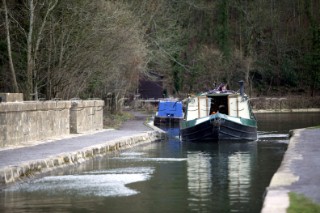 English Canal Boats Kennet and Avon Canals 2003.   Canal boats on English Kennet and Avon Canals.