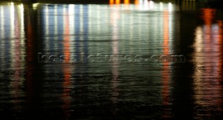 River Thames, London.  Night Reflections on the River Thames