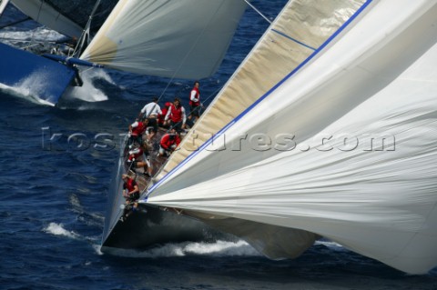 Porto Cervo 09 09 2003 Maxi Yacht Rolex Cup 2003 Virtuelle and Magic Carpet    