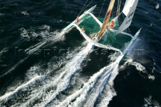 Le Havre 5 November 2003. Transat Jacques Vabre 2003. Start in Le Havre for the Multicoques 60. GROUPAMA.  Kos Picture Source