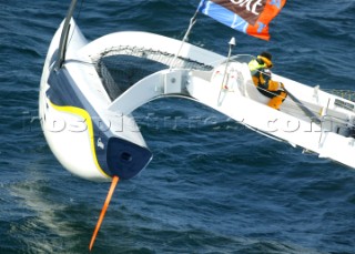 Le Havre 5 November 2003. Transat Jacques Vabre 2003. Start in Le Havre for the Multicoques 60. GITANA.