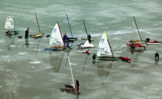 Balatonfured 17 January 2004. DN Ice World Championship 2004 on the Balaton lake.