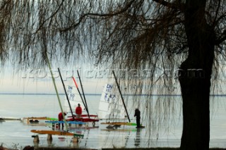 Balatonfured 17 January 2004. DN Ice World Championship 2004 on the Balaton lake.