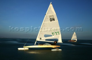 Balatonfured 17 January 2004. DN ICE SAILING WORLD CHAMPIONSHIP