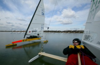 Gyenesdias 22 January 2004. DN ICE SAILING WORLD CHAMPIONSHIP. Tadas Urmonas T 77 - Sarunas Sodeika T 11.