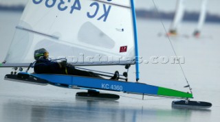 Gyenesdias 22 January 2004. DN ICE SAILING WORLD CHAMPIONSHIP. Andre Baby  KC 4360.