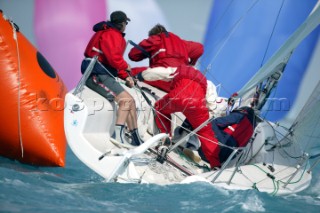 Melges 24 mark rounding at Key West Race Week 2004