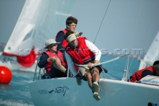 Melges 24 skipper and World Champion Shark Khan at Key West Race Week 2004