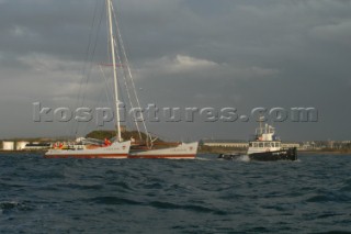 Cheyenne . Before start of Jules Verne Trophy 2004. Plymouth UK© Claire Bailey/Kos Picture Source