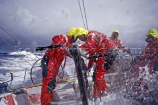 Volvo Ocean Race 2001-2002 - febbraio 2002 Tappa 4 - Auckland - Rio de Janeiro - A bordo. EquipaggioVolvo Ocean Race 2001-2002 - february 2002 . Leg 4 - Auckland - Rio de Janeiro - On board. Crew.