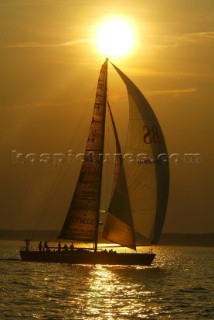 Baltimore 17 04 2002 Volvo Ocean Race 2001-2002. Amer Sports One at the Chesapeake Bay .