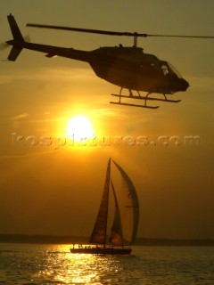 Baltimore 17 04 2002 Volvo Ocean Race 2001-2002. Amer Sports One at the Chesapeake Bay .