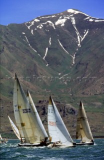 Great Salt Lake near Salt Lake City, Utah enjoy a afternoon of racing