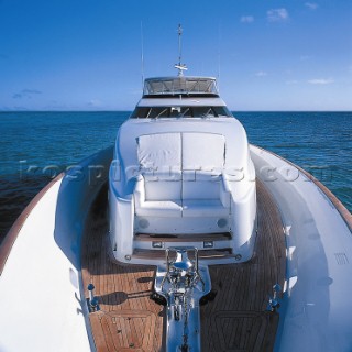 Bow of superyacht in Miami