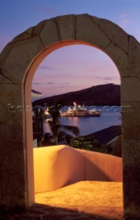 Archway at night