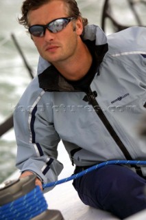 Crew wearing Henri Lloyd and Kaenon onboard the Farr 52 Team Tonic