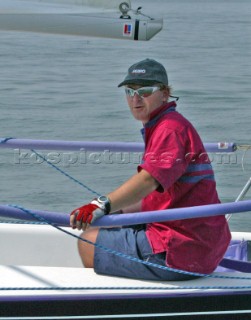 Skipper and crew onboard a J80