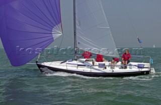 J80 Just Savage owned by Liz Savage racing in the Solent