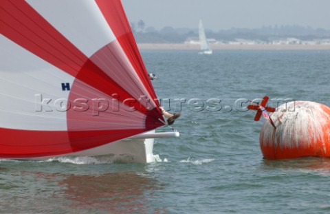 J80 Red Shift owned by Edward Fisher racing in the Solent