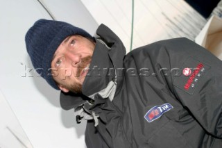 Giovanni Soldini leaving Lorient, France in his Open 60 trimaran