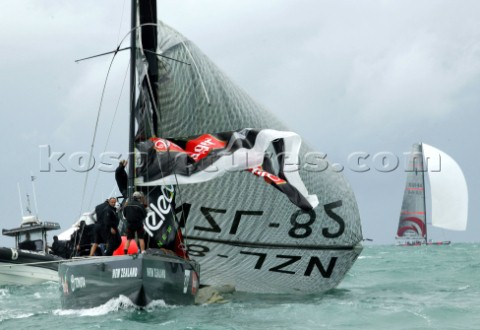 Auckland  Nuova Zelanda  Americas Cup 2003 28022003 Alinghi vince la quarta Regata dell Americas Cup