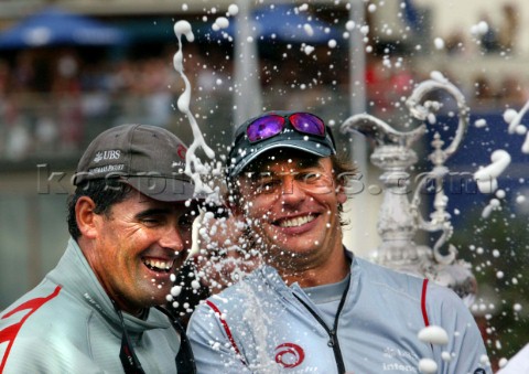 Auckland  Nuova Zelanda  Americas Cup 2003 02032003 Alinghi vince la quinta regata della Coppa Ameri
