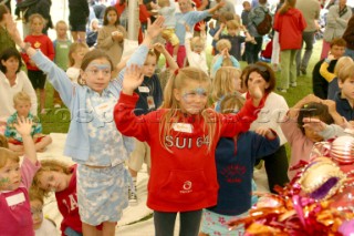 Auckland New Zealand - AmericaÕs Cup 2003 Louis Vuitton Cup Semi Final. 18 12 2002 Louis Vuitton Christmas kids party: Alinghi team kids at the party.