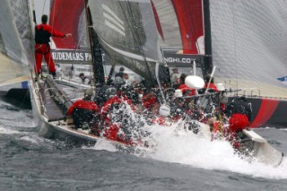 Auckland New Zealand - AmericaÕs Cup 2003 - Louis Vuitton Cup Semi Finals. 10-12-2002 Alinghi Vs. Oracle.