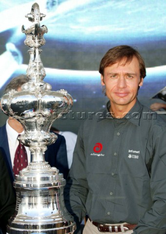 Auckland  New Zealand  03rd March 2003 Americas Cup 2003  Prizegiving Alinghi win the Race Five of t